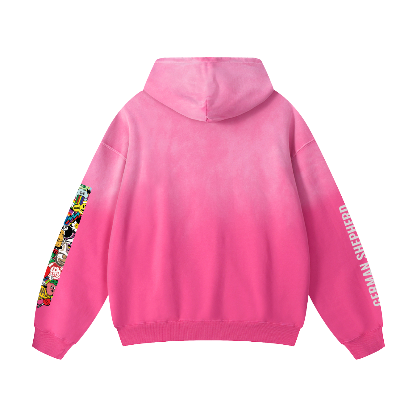 Heavyweight Sunfade Oversized Hoodie German Shepherd