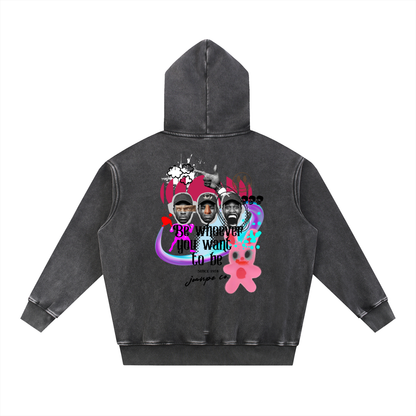Snow Wash Fleece Oversize Hoodie