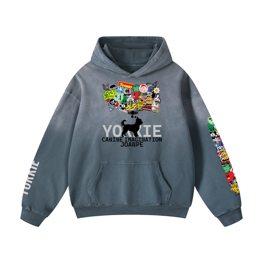 Heavyweight Sunfade Oversized Hoodie Yorkie