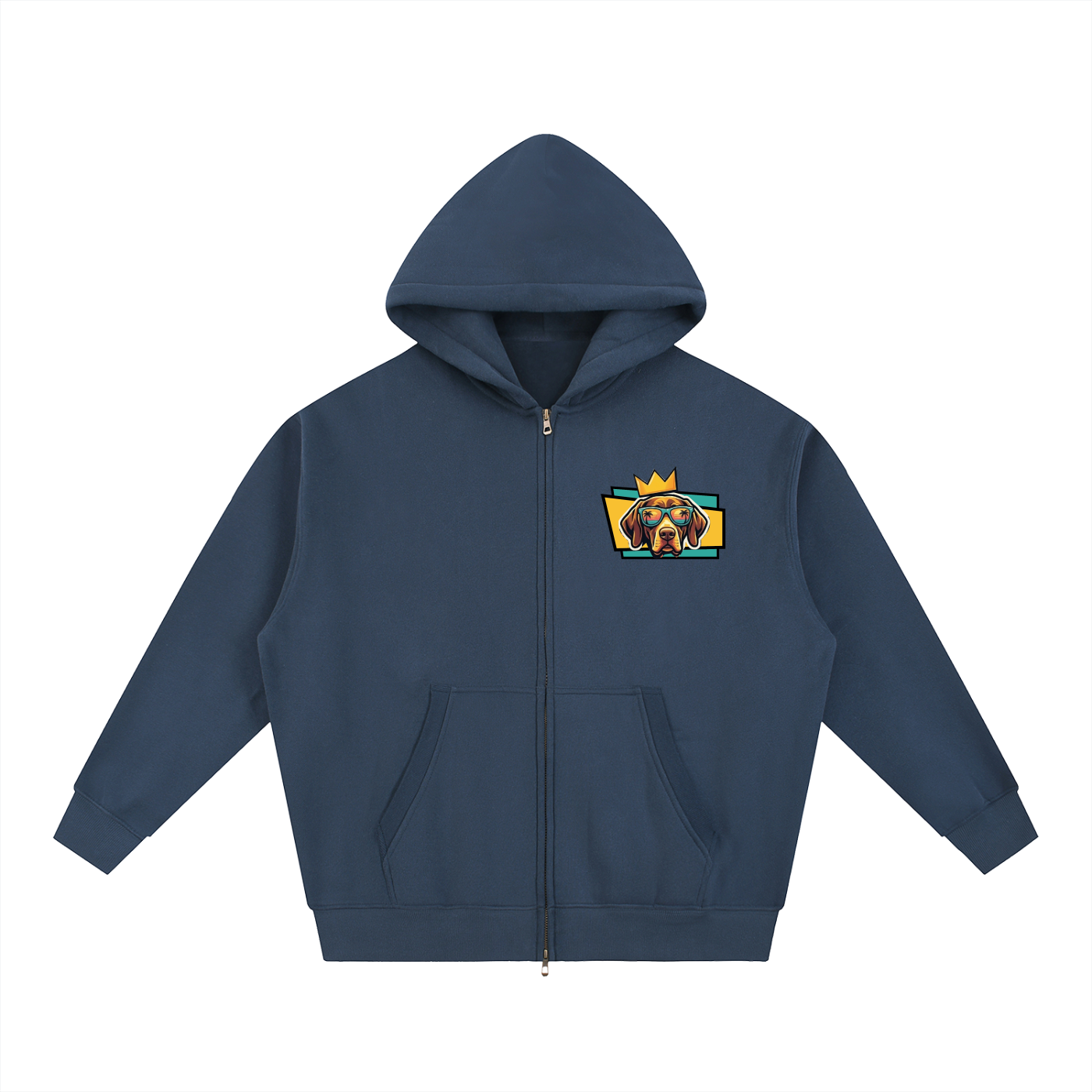 Oversized Fleece Boxy Hoodie German Shorthaired