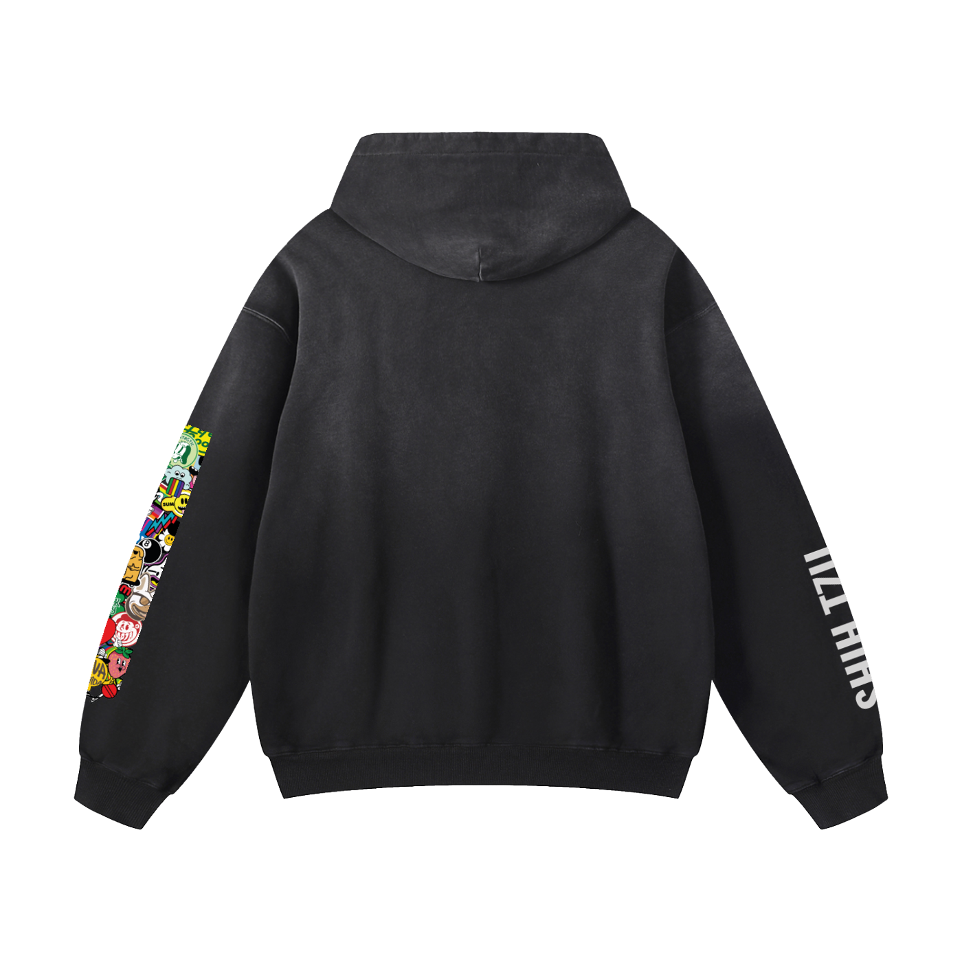 Heavyweight Sunfade Oversized Hoodie Shih Tzu