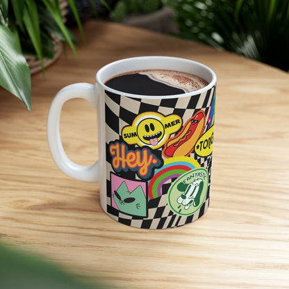 Stiker creativo  Cafe Art (11oz/15oz)