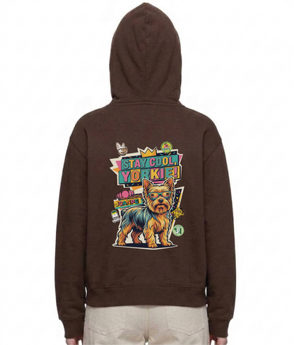 Oversized Fleece Boxy Hoodie Yorkie