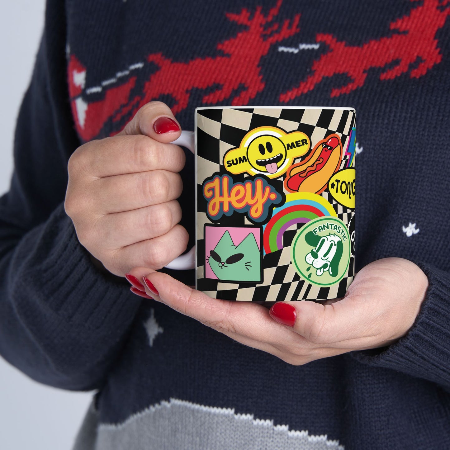 Stiker creativo  Cafe Art (11oz/15oz)