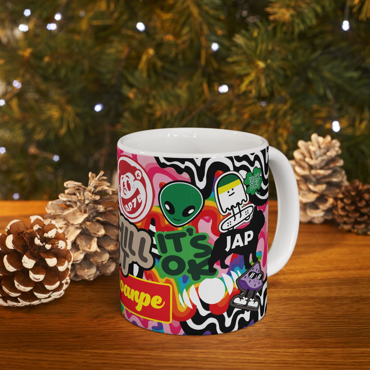 Stiker creativo   3 Cafe Art (11oz/15oz)