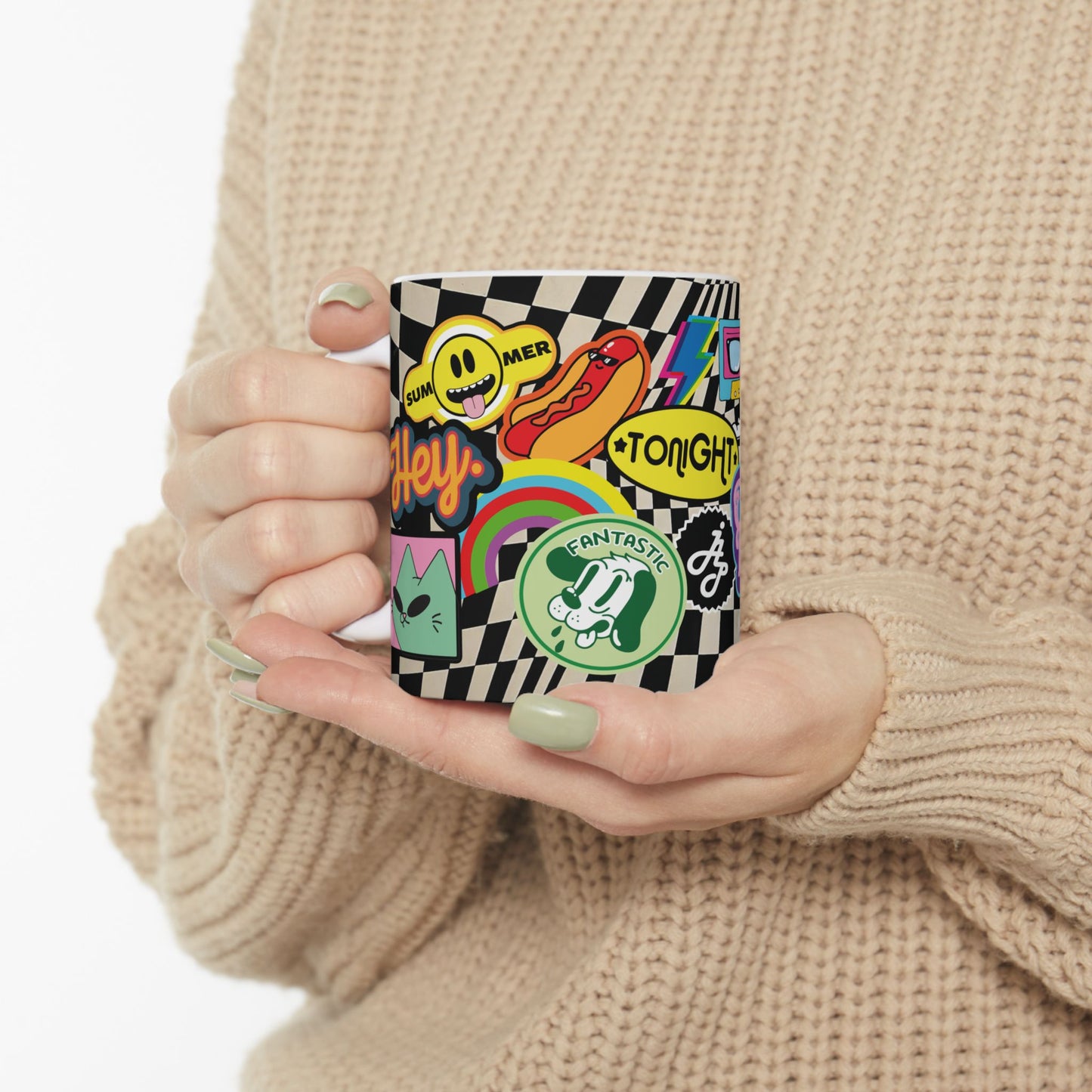 Stiker creativo  Cafe Art (11oz/15oz)