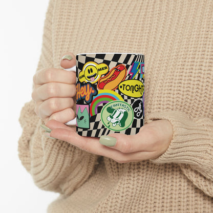 Stiker creativo  Cafe Art (11oz/15oz)