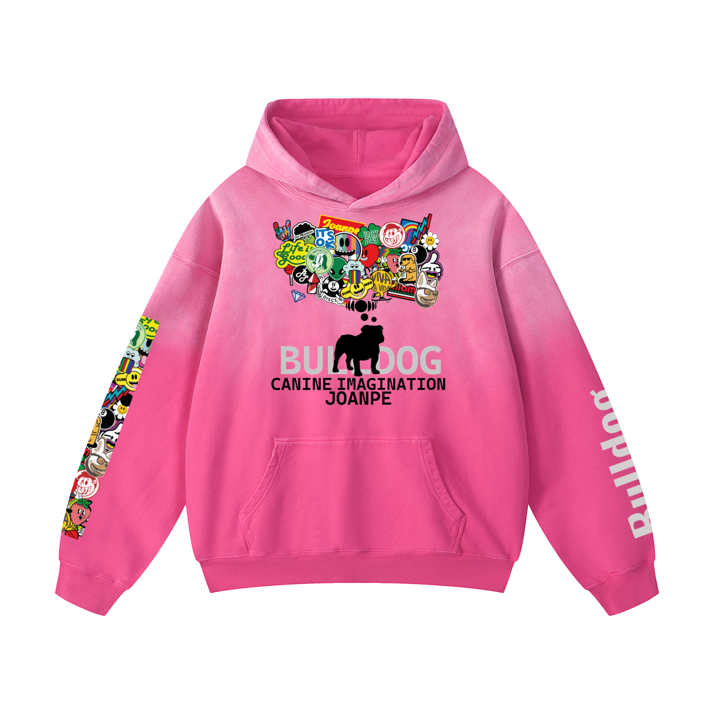 Heavyweight Sunfade Oversized Hoodie Bulldog
