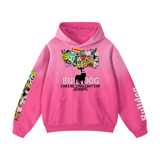 Heavyweight Sunfade Oversized Hoodie Bulldog