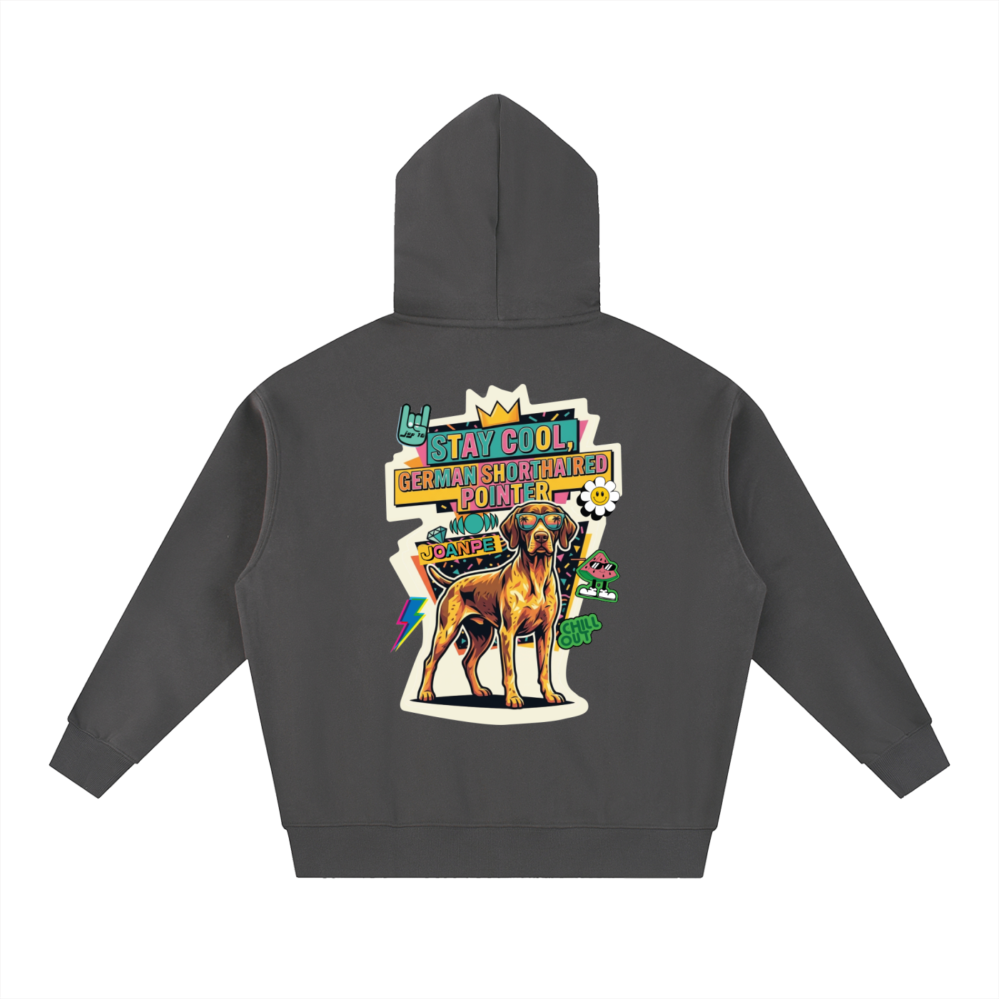 Oversized Fleece Boxy Hoodie German Shorthaired