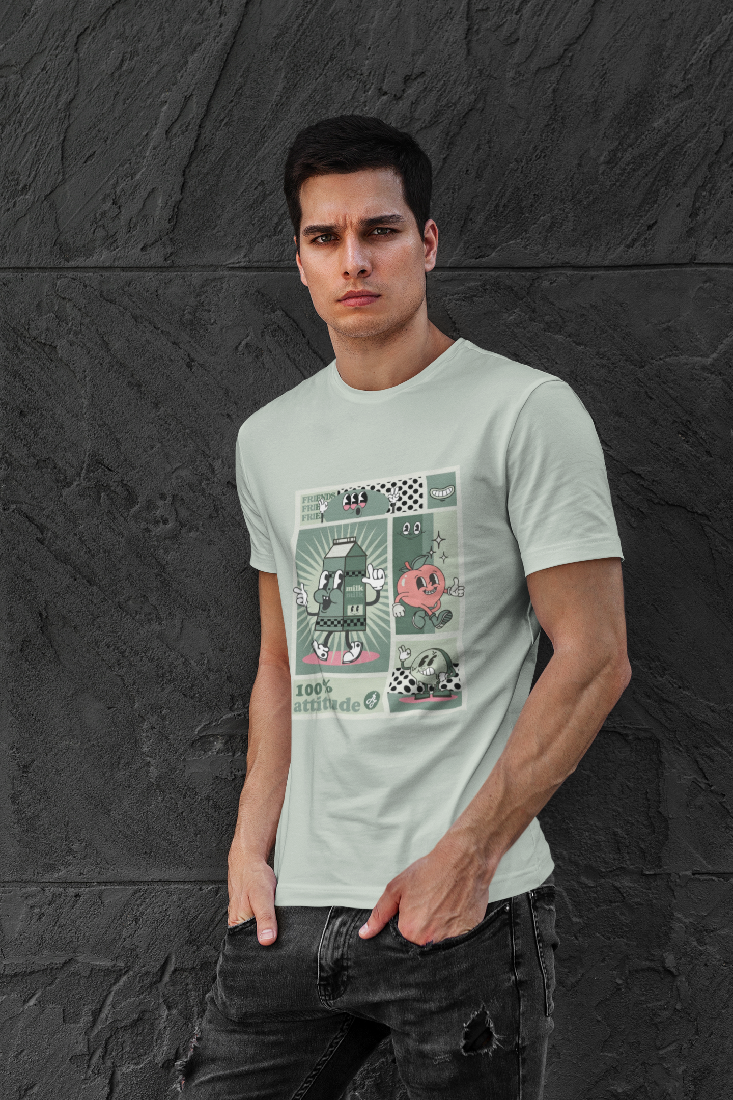 " Friends 100% Actitude " Tshirt