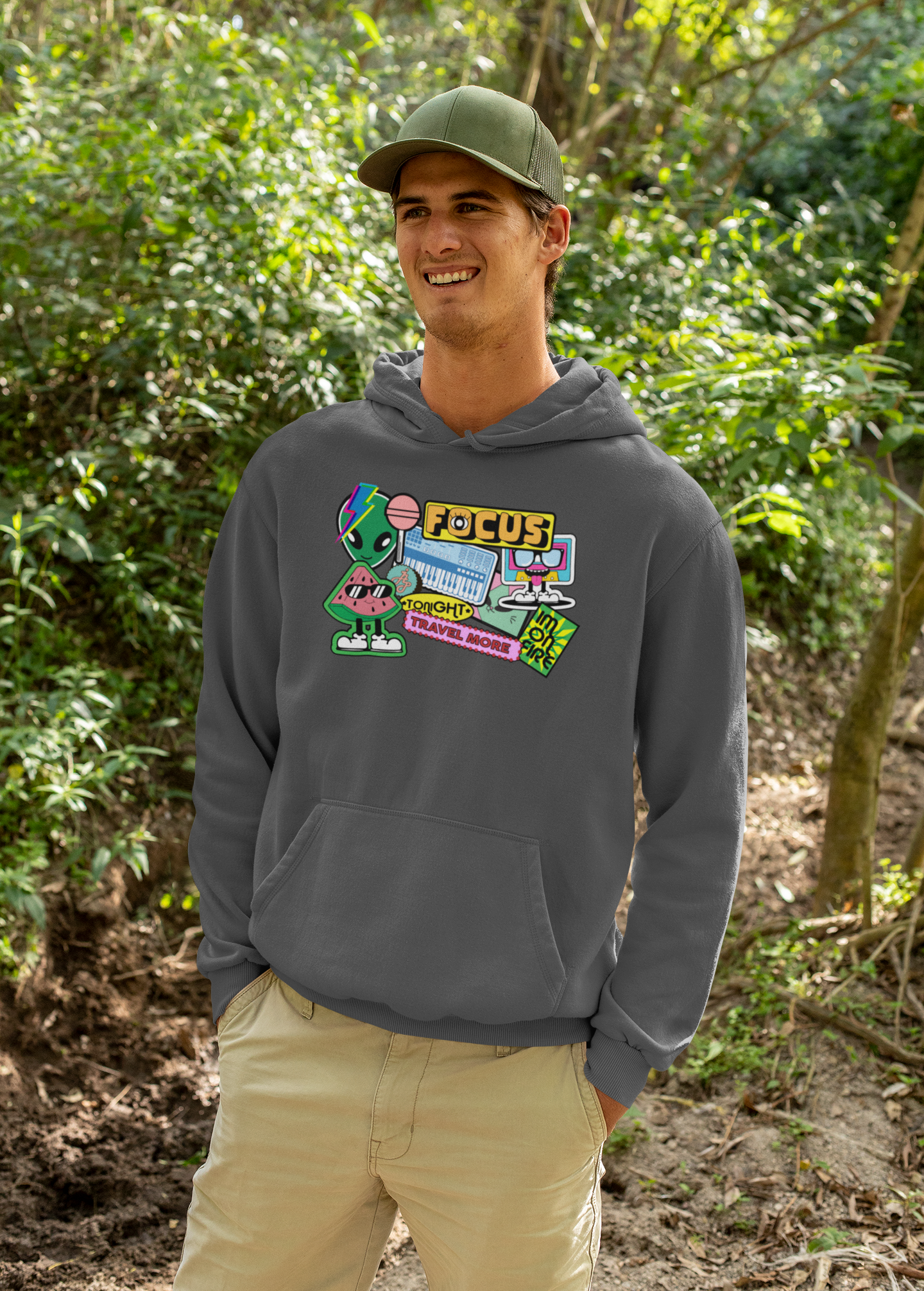Retro 'FOCUS' Gaming Hoodie