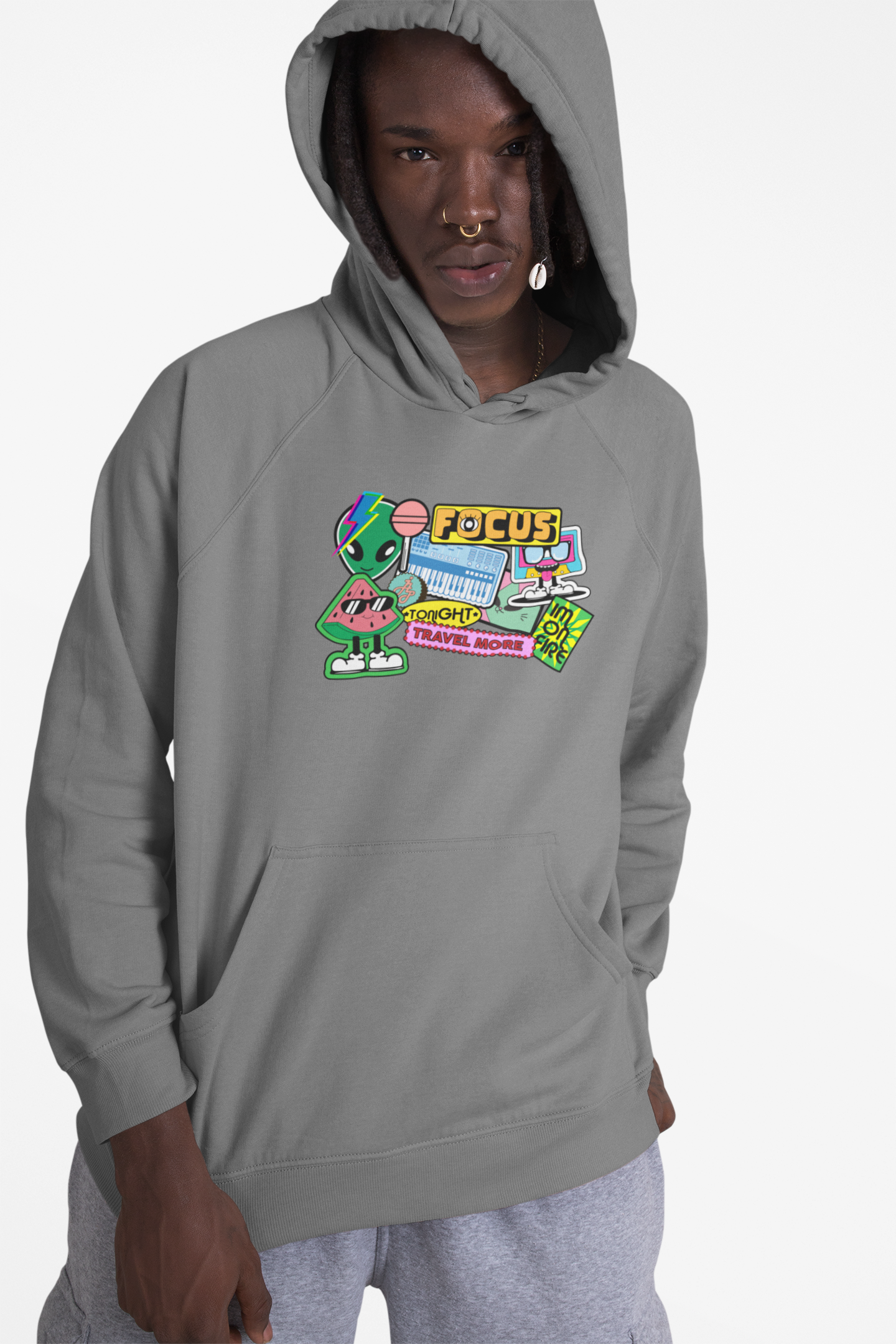 Retro 'FOCUS' Gaming Hoodie