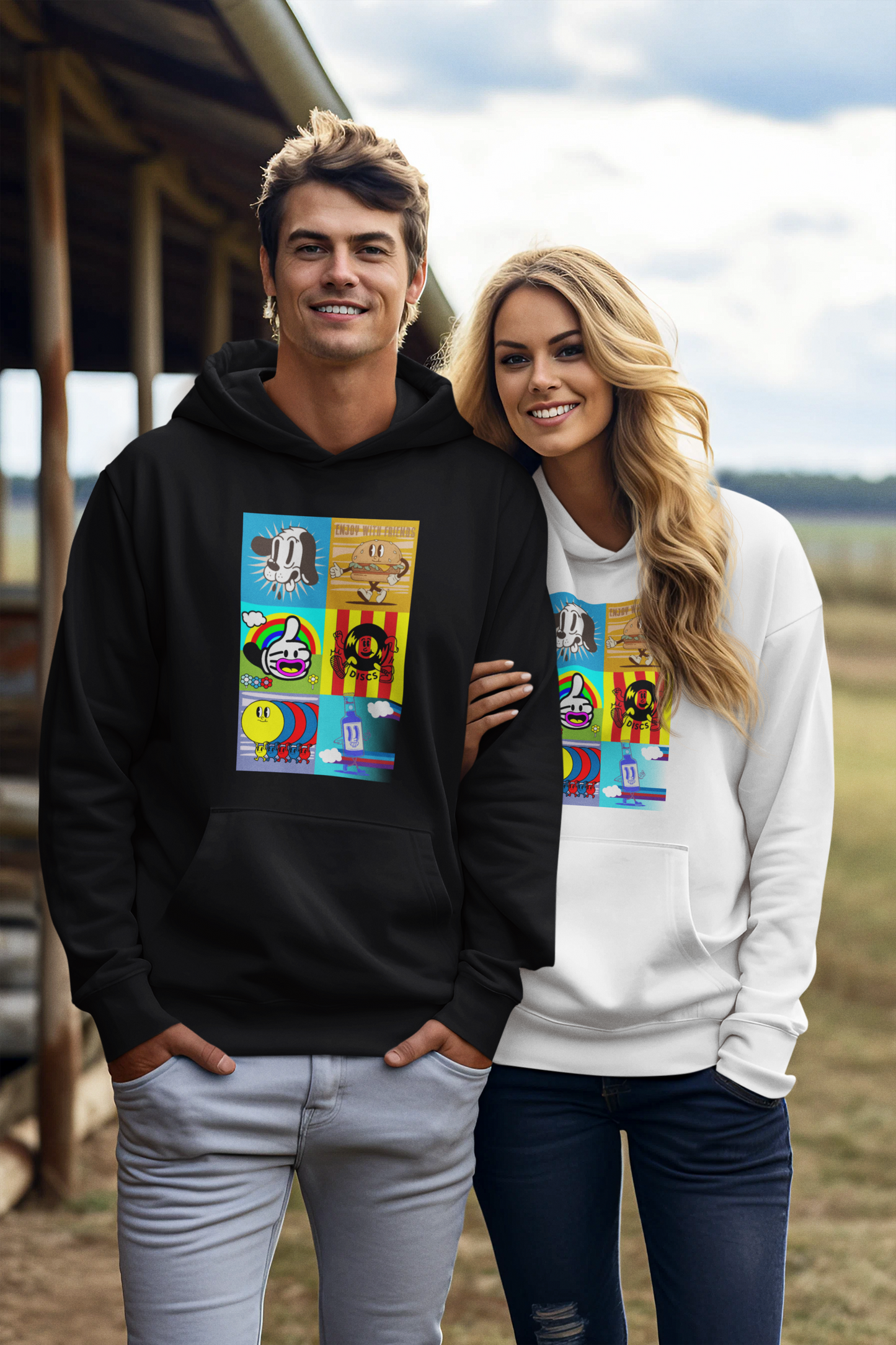 "Enjoy with friends" Hoodie