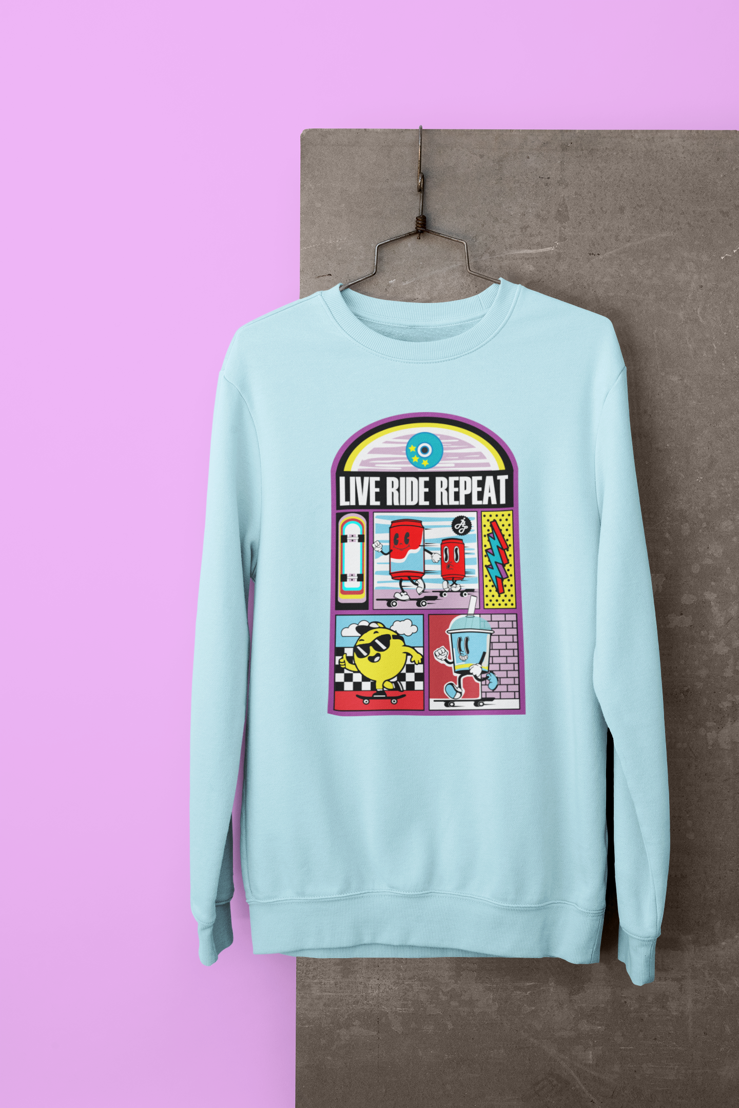 "Live ride Repeat" Swearshirt