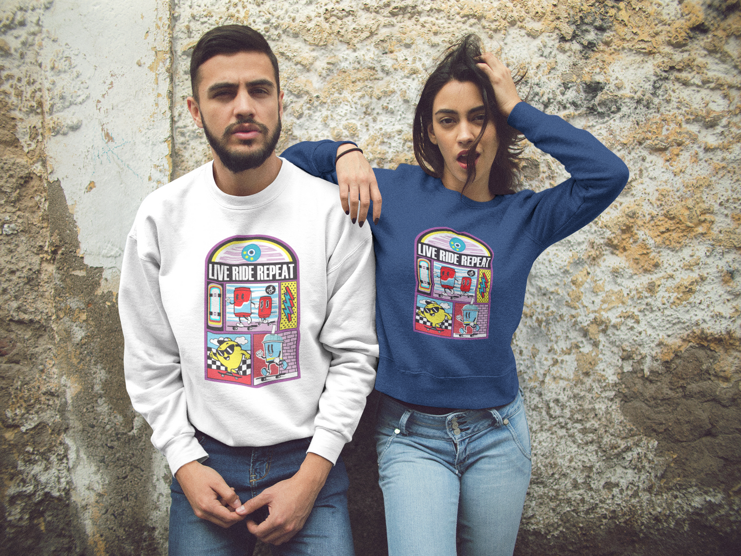 "Live ride Repeat" Swearshirt