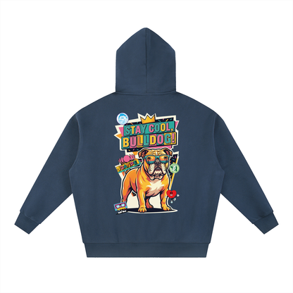 Oversized Fleece Boxy Hoodie Bulldog