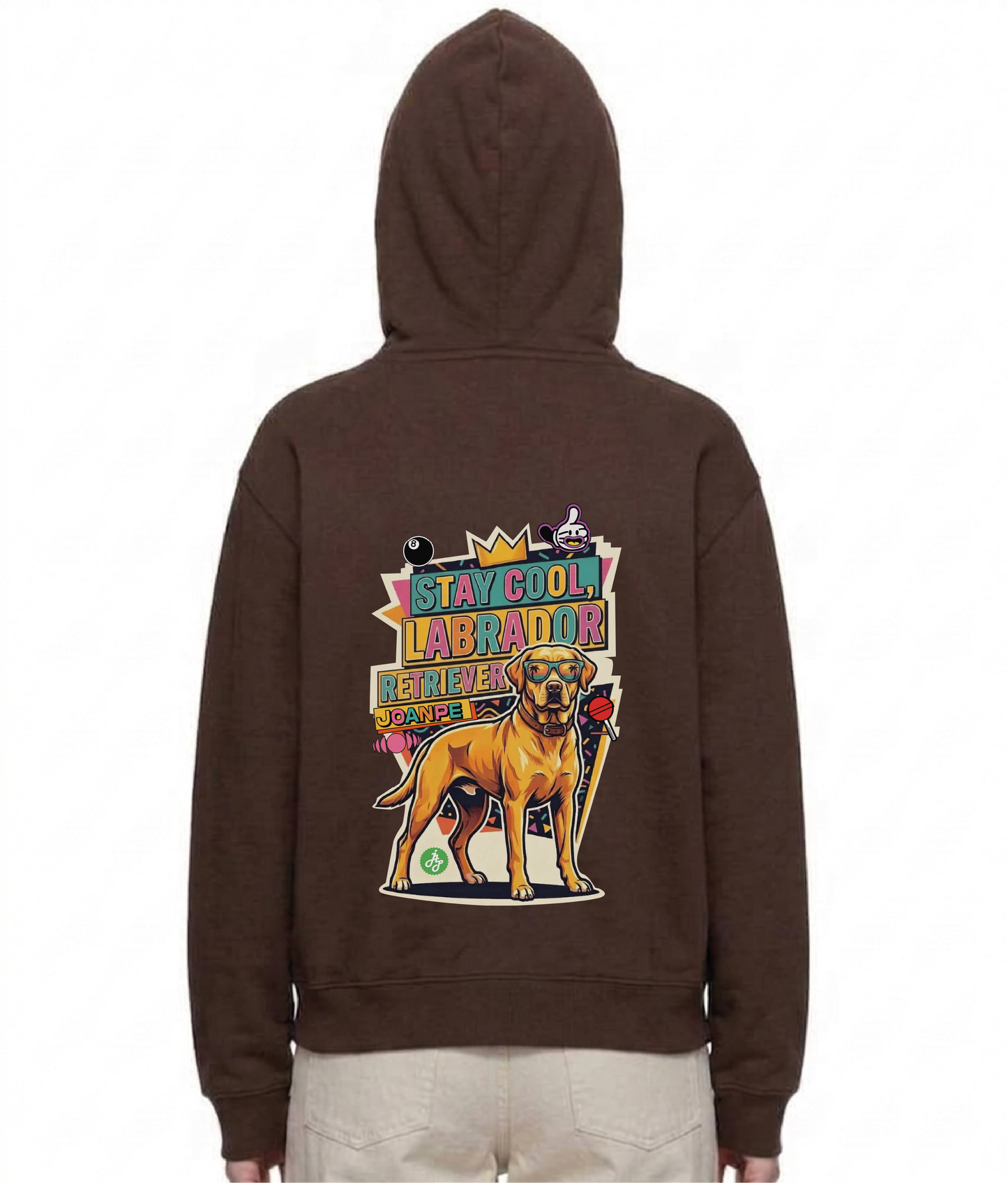 Oversized Fleece Boxy Hoodie Labrador retriever