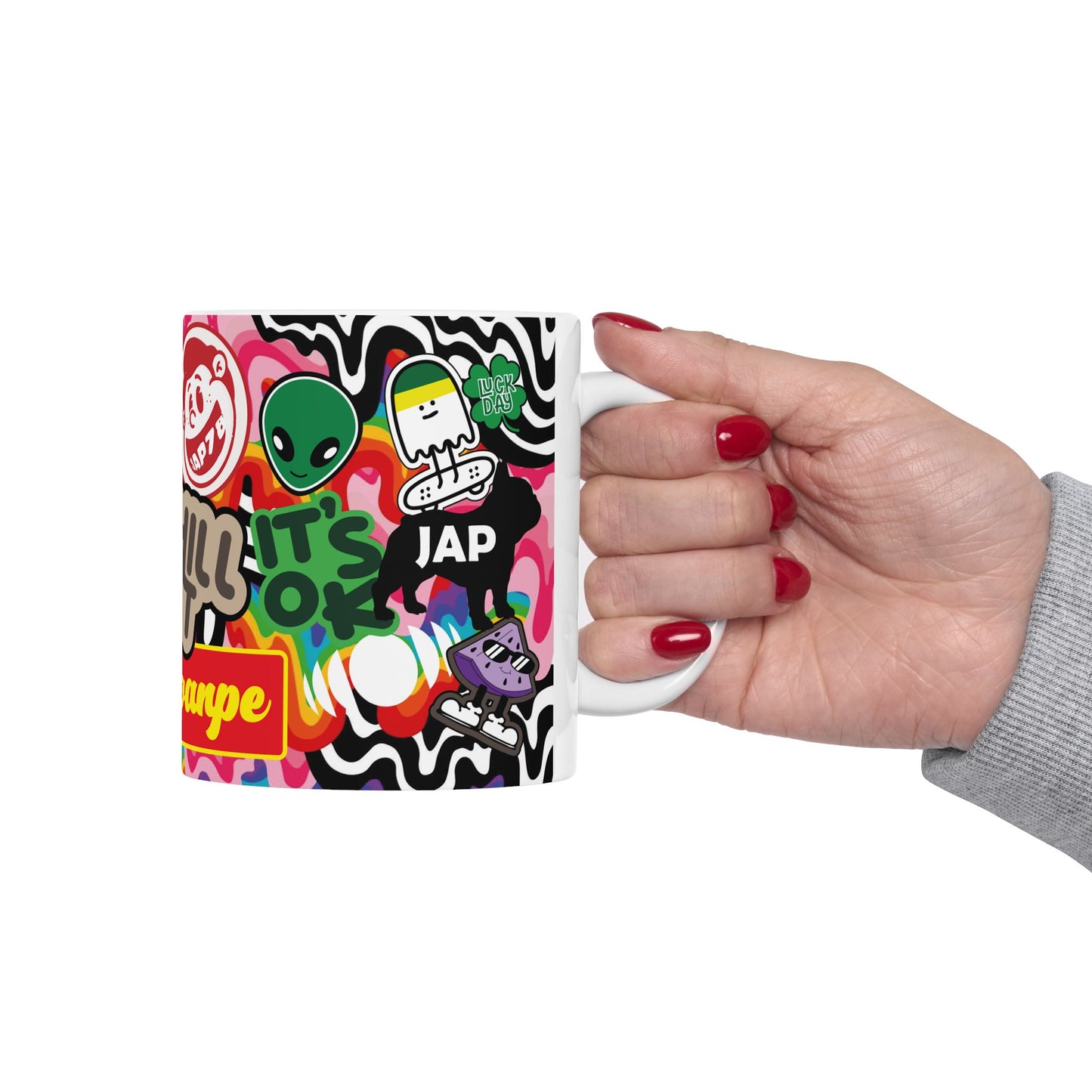 Stiker creativo   3 Cafe Art (11oz/15oz)