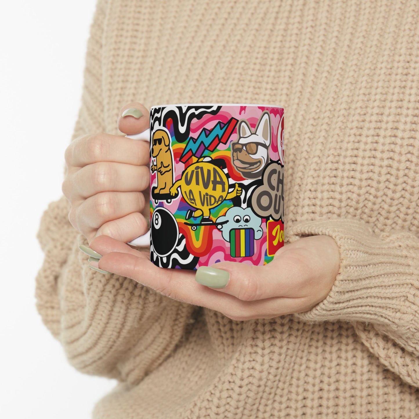 Stiker creativo   3 Cafe Art (11oz/15oz)