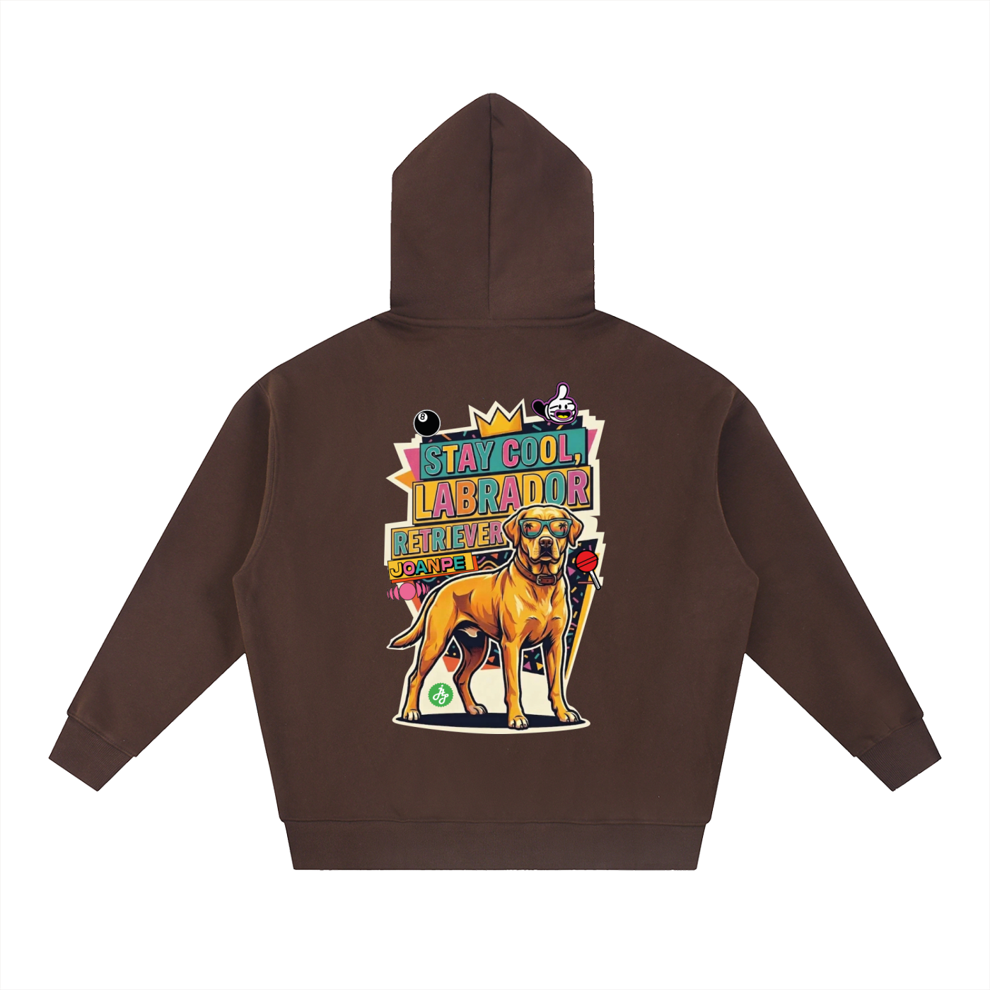 Oversized Fleece Boxy Hoodie Labrador retriever
