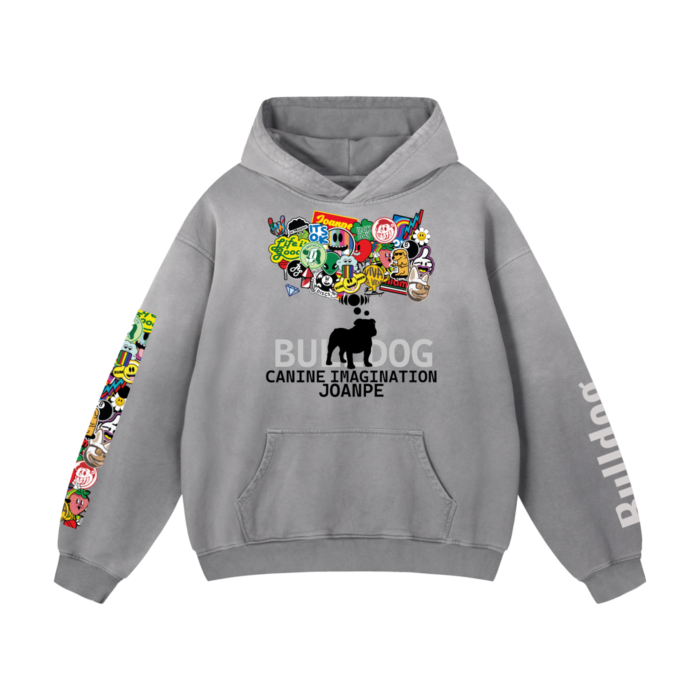 Heavyweight Sunfade Oversized Hoodie Bulldog