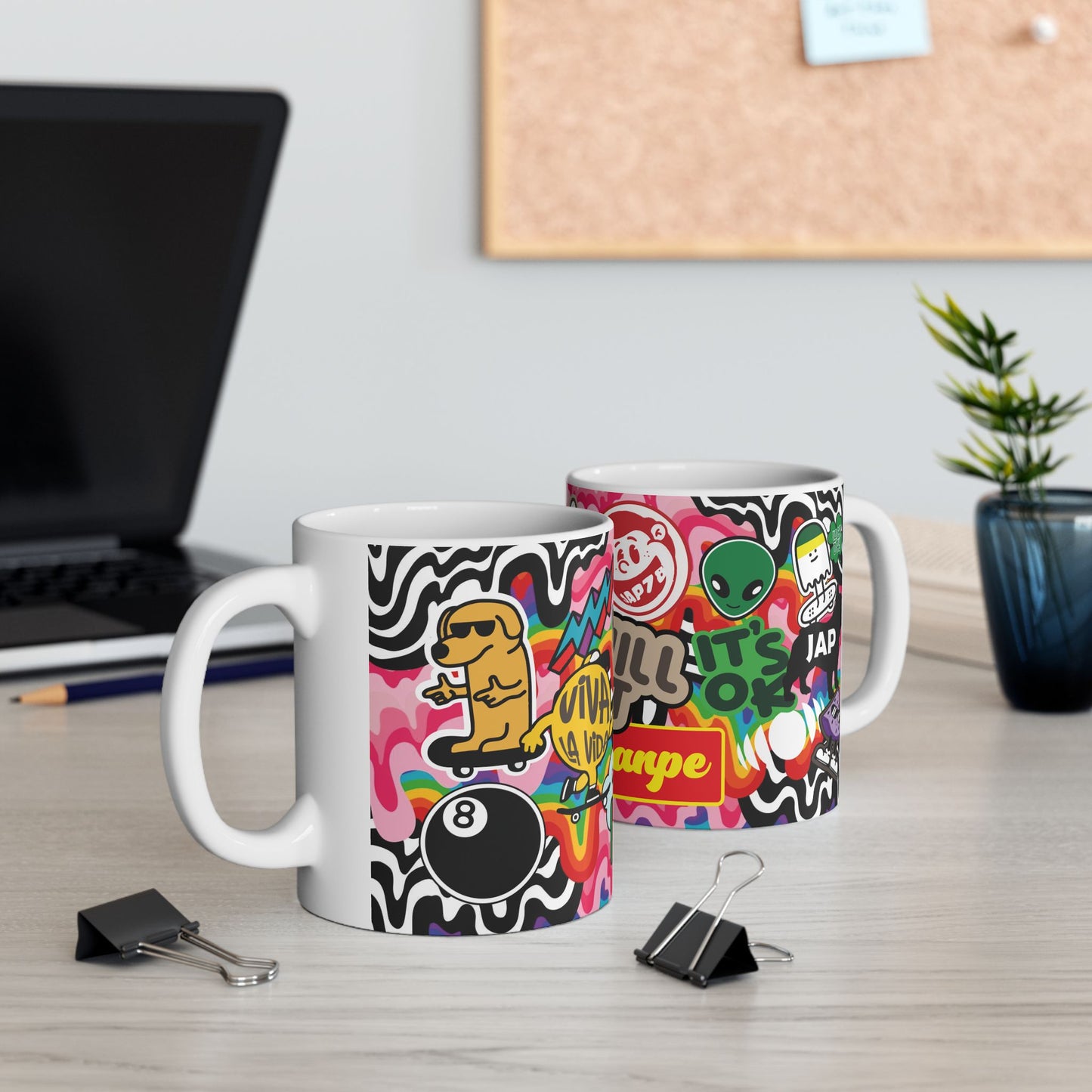 Stiker creativo   3 Cafe Art (11oz/15oz)