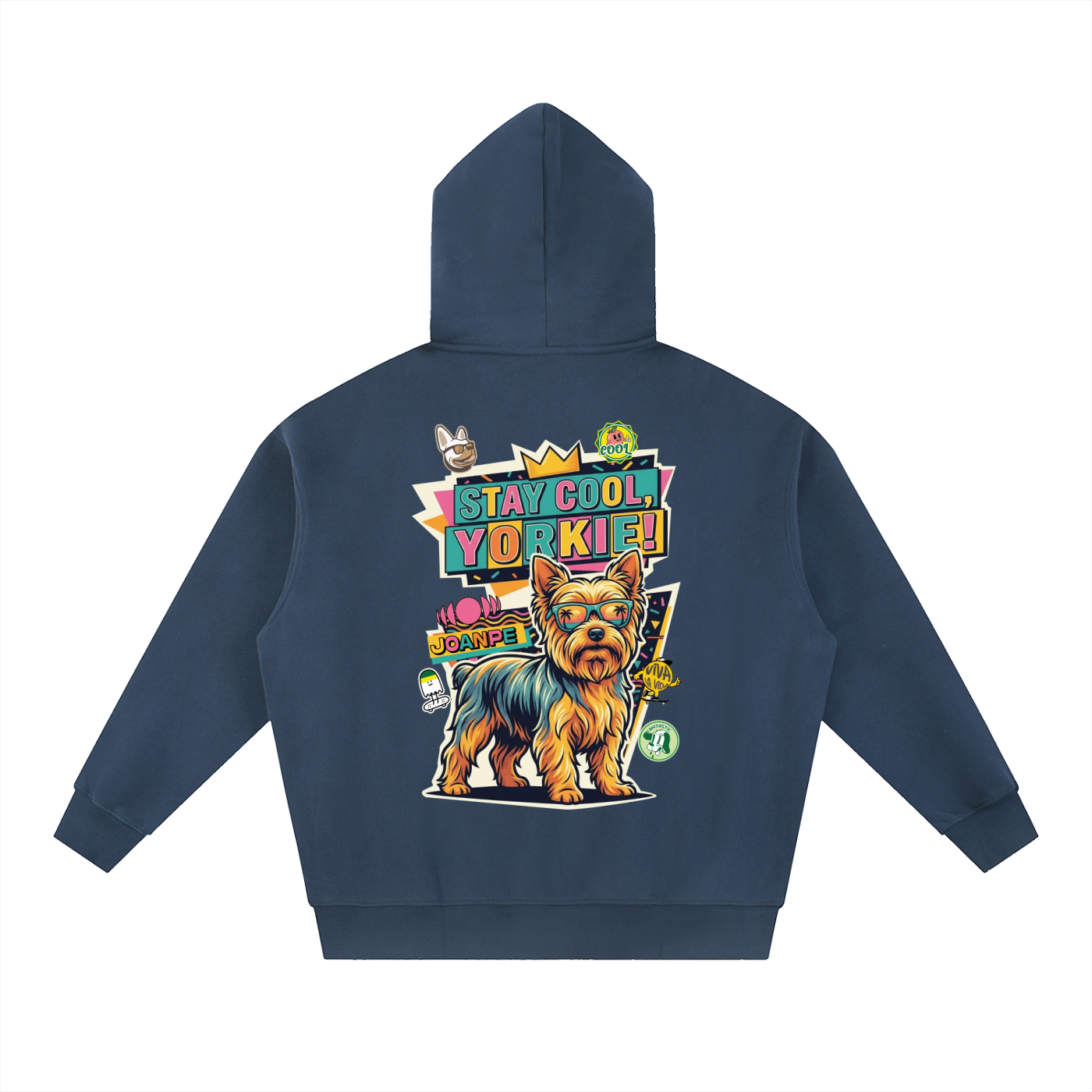 Oversized Fleece Boxy Hoodie Yorkie