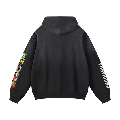 Heavyweight Sunfade Oversized Hoodie Chihuahua