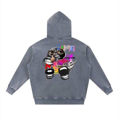 Snow Wash Fleece Oversize Hoodie