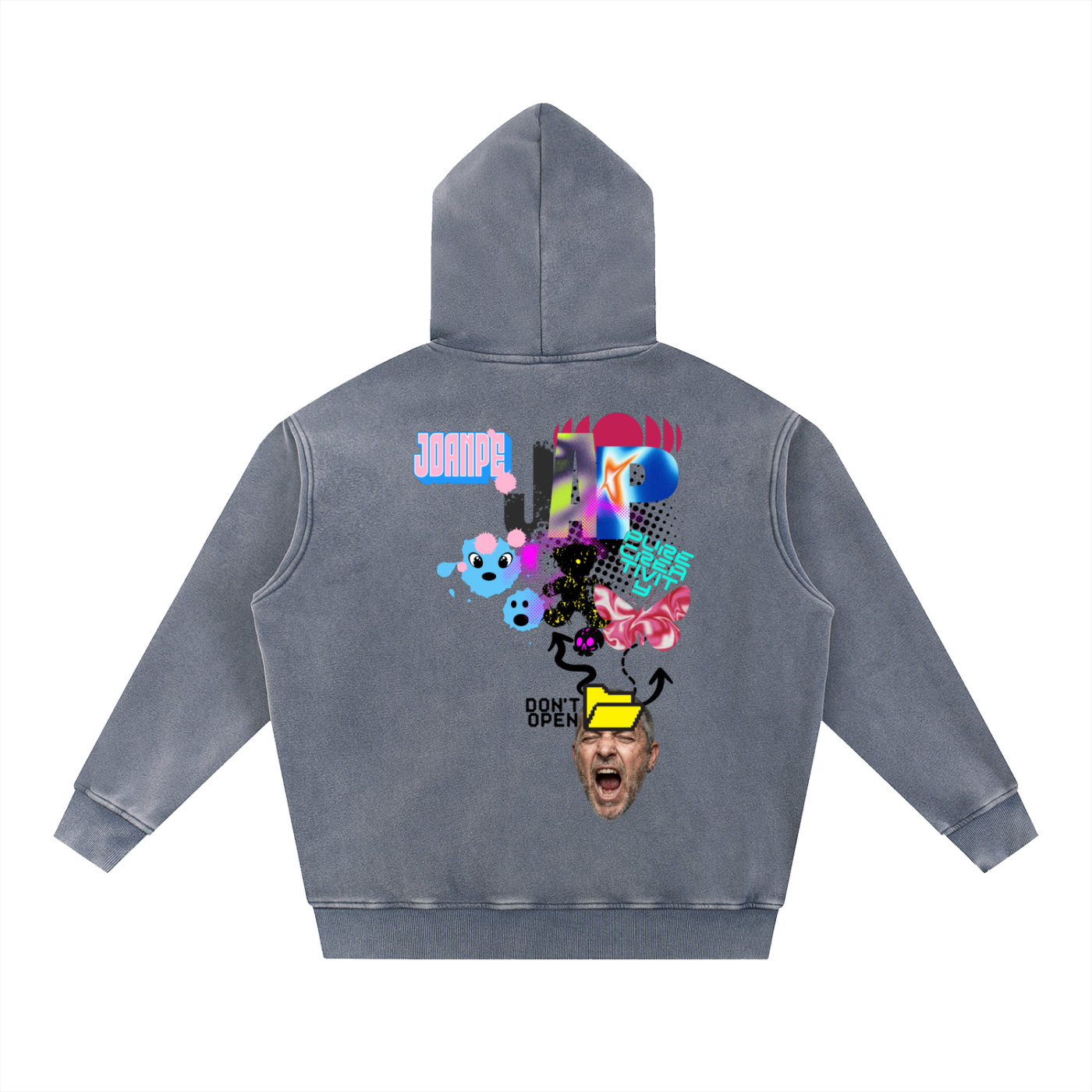 Snow Wash Fleece Oversize Hoodie
