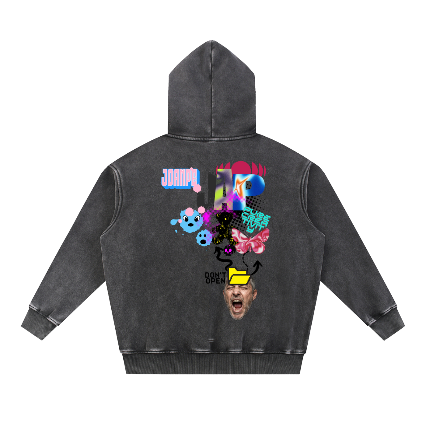 Snow Wash Fleece Oversize Hoodie
