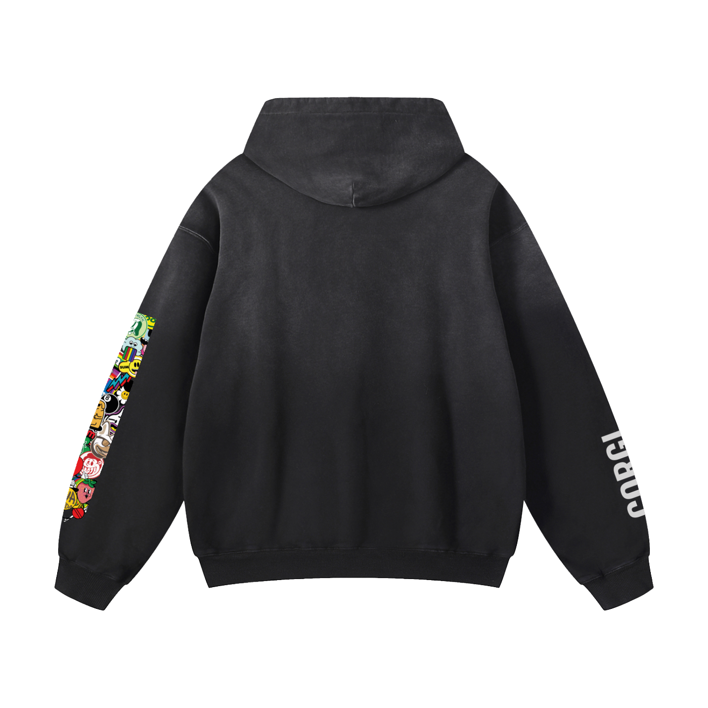 Heavyweight Sunfade Oversized Hoodie Corgi
