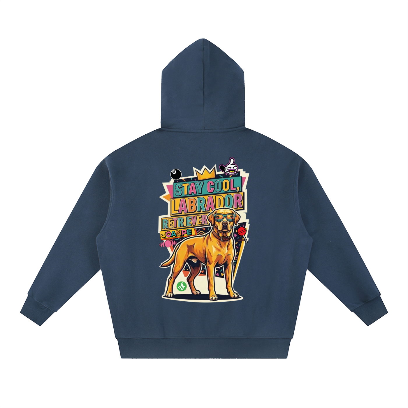 Oversized Fleece Boxy Hoodie Labrador retriever