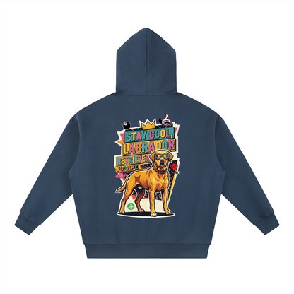Oversized Fleece Boxy Hoodie Labrador retriever