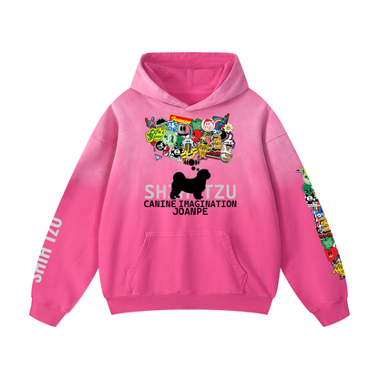 Heavyweight Sunfade Oversized Hoodie Shih Tzu