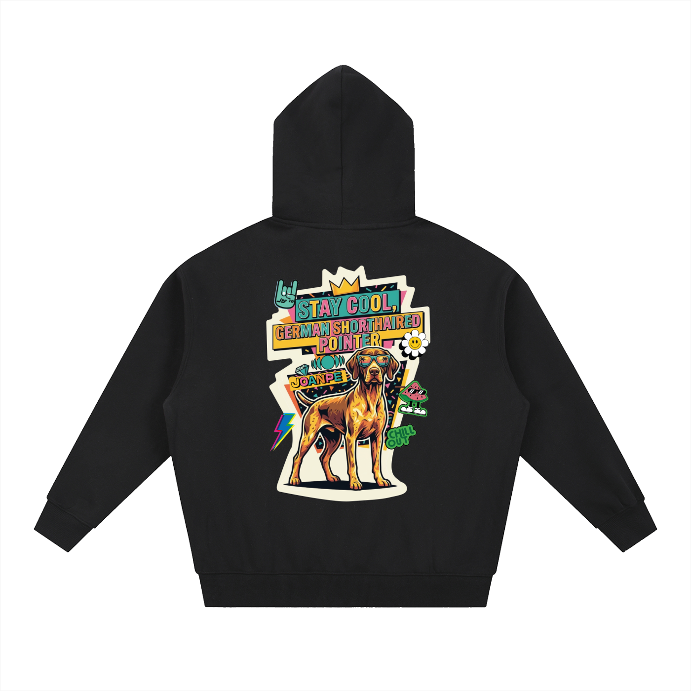 Oversized Fleece Boxy Hoodie German Shorthaired