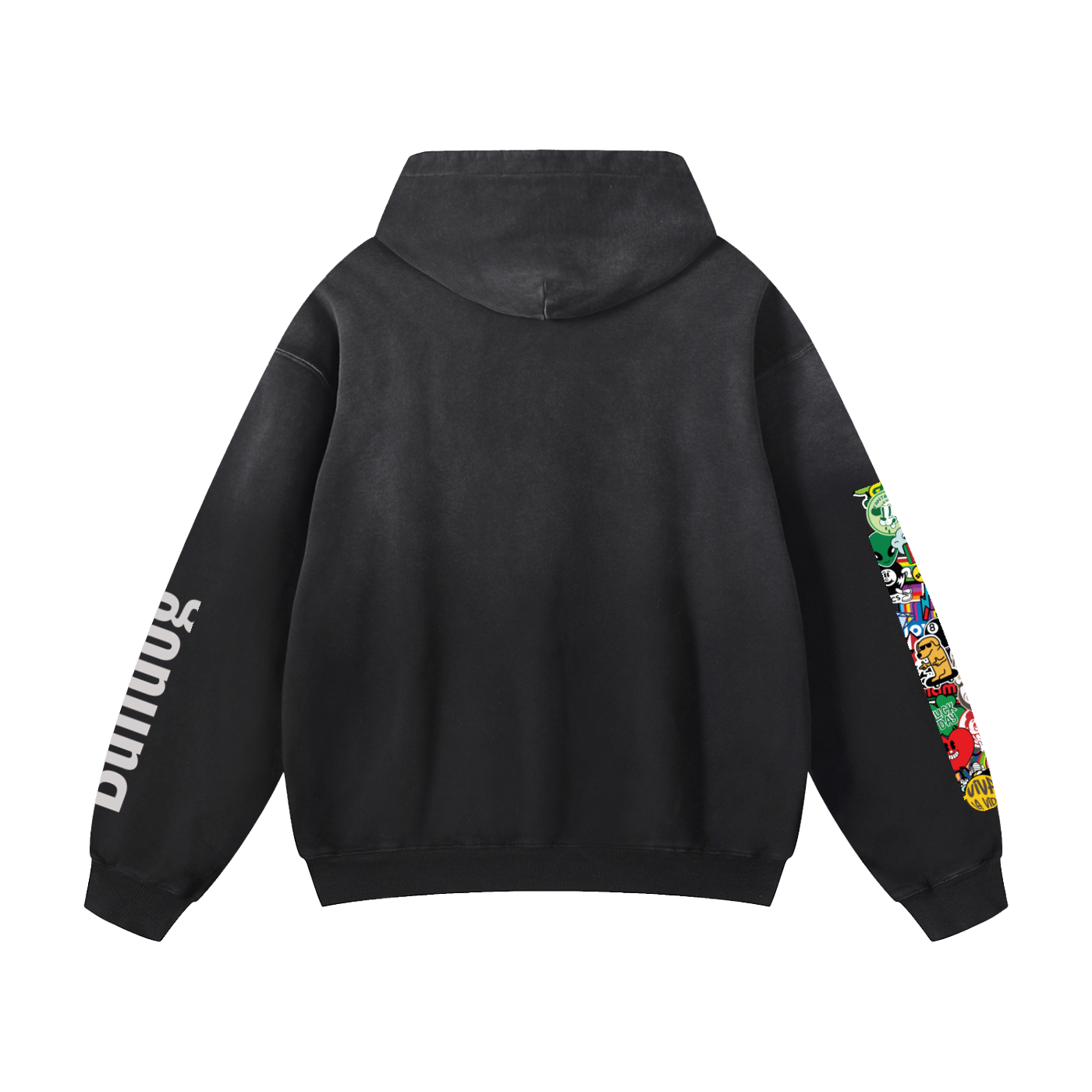 Heavyweight Sunfade Oversized Hoodie Bulldog