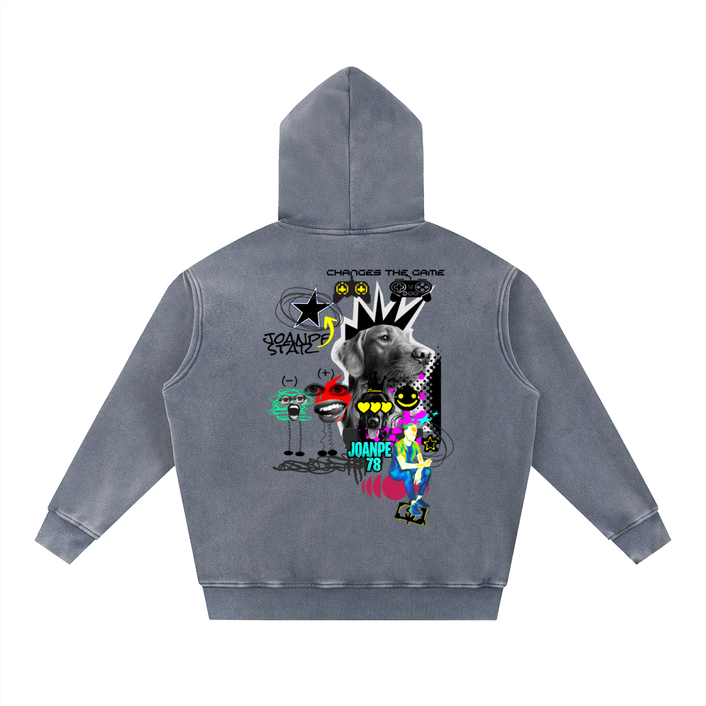 Snow Wash Fleece Oversize Hoodie