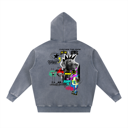 Snow Wash Fleece Oversize Hoodie