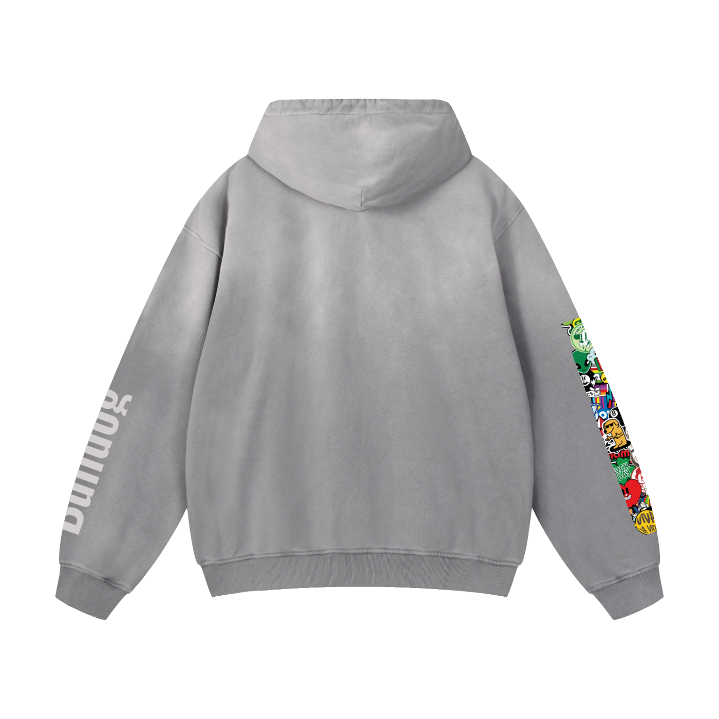 Heavyweight Sunfade Oversized Hoodie Bulldog