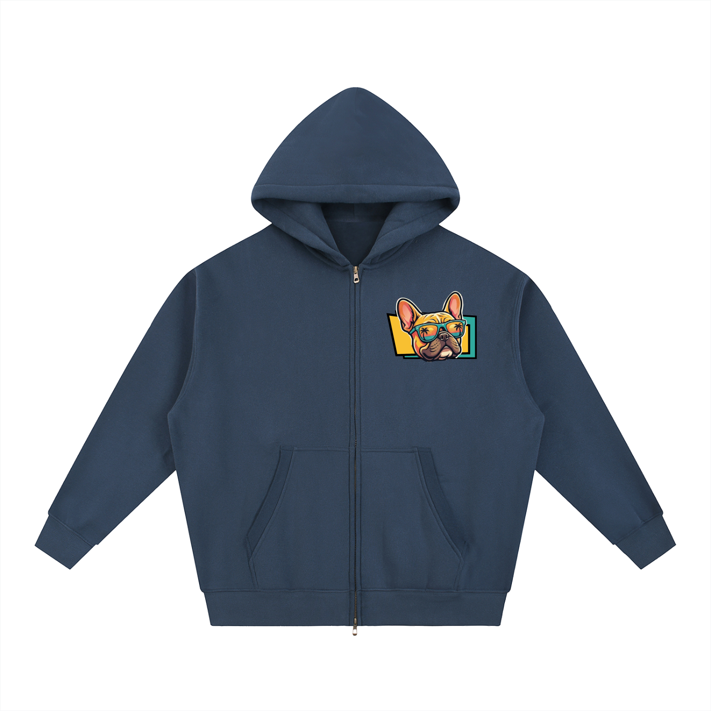Oversized Fleece Boxy Hoodie Frenchie
