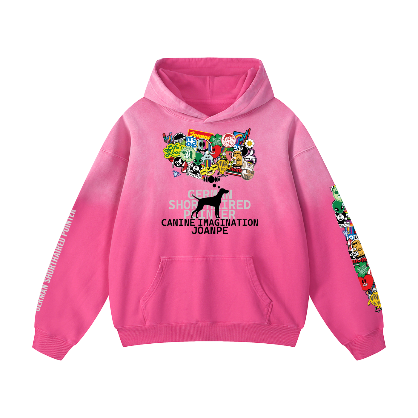 Heavyweight Sunfade Oversized Hoodie German Shorthaired pointer