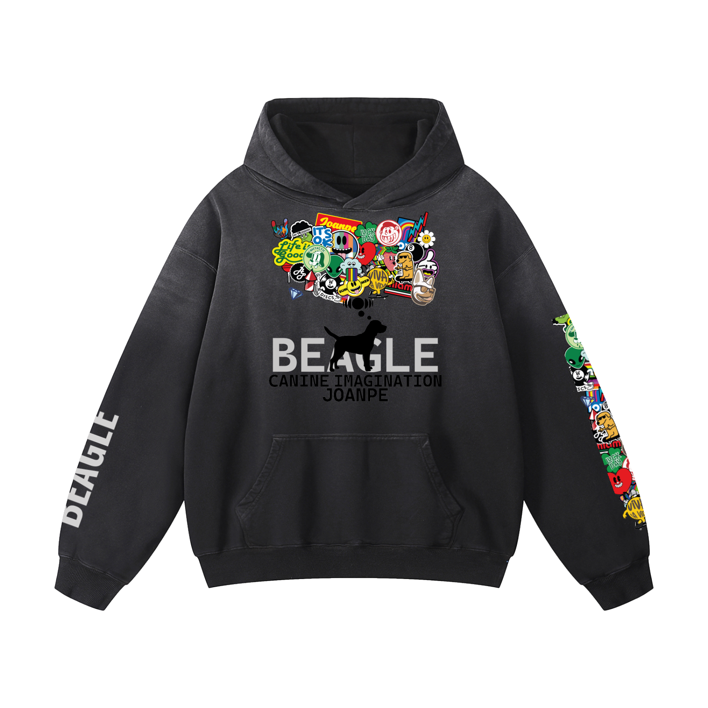 Heavyweight Sunfade Oversized Hoodie Beagle