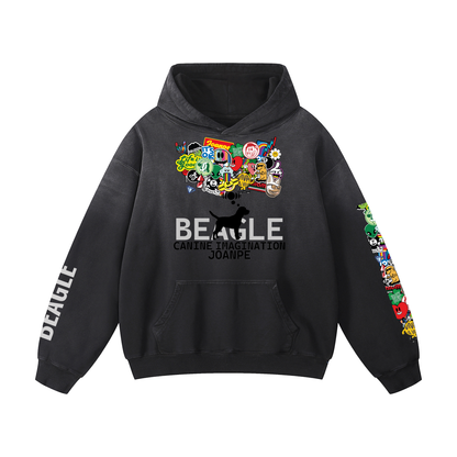 Heavyweight Sunfade Oversized Hoodie Beagle