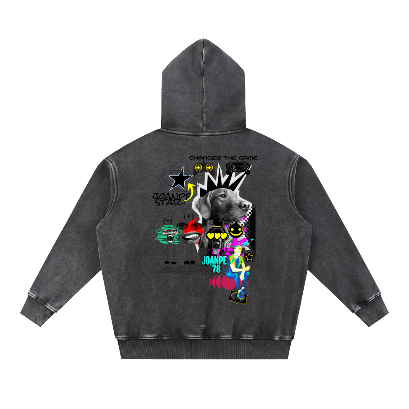 Snow Wash Fleece Oversize Hoodie