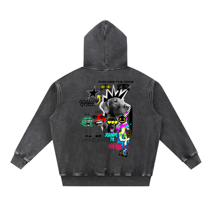 Snow Wash Fleece Oversize Hoodie