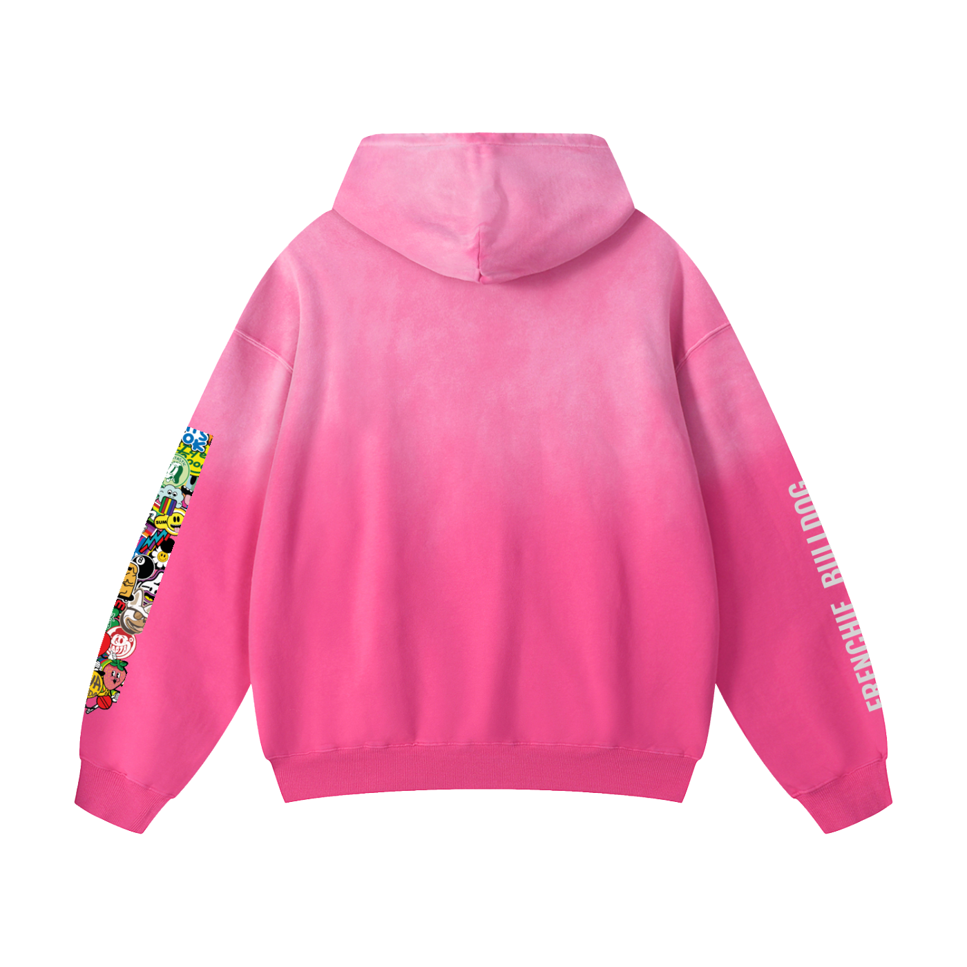 Heavyweight Sunfade Oversized Hoodie frenchie  bulldog