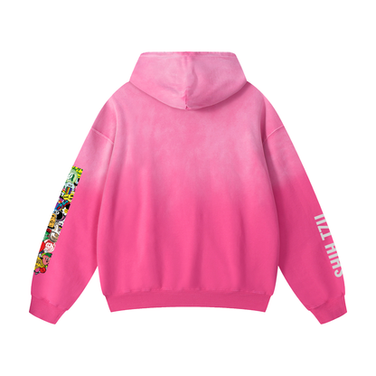 Heavyweight Sunfade Oversized Hoodie Shih Tzu