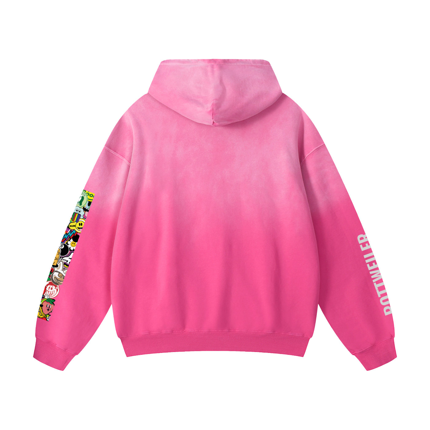 Heavyweight Sunfade Oversized Hoodie Rottweiler